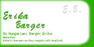 erika barger business card